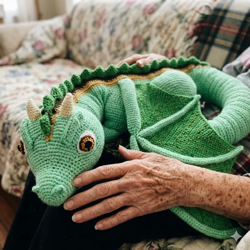 Quality crochet pattern: Giant Dragon Floor Pillow Amigurumi Pattern - Intermediate level guide with complete instructions