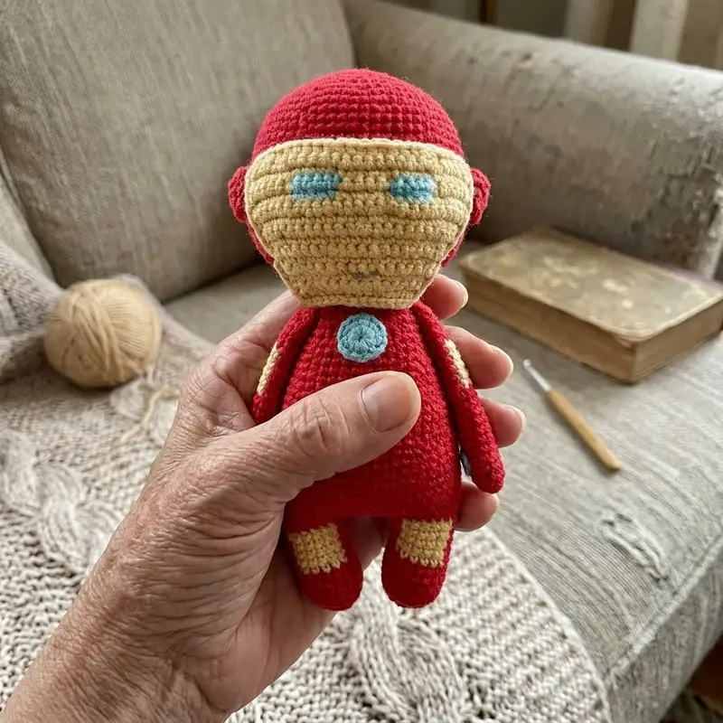 Complimentary Intermediate crochet pattern: Iron Man Amigurumi Pattern - Simple to follow guide