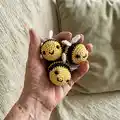 Crocheted Bumblebee Amigurumi Pattern step 1 - construction progress
