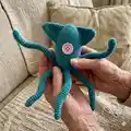 Squid Coraline Amigurumi Pattern step 1 - construction progress