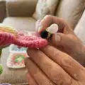 Bumble Blossom Amigurumi Pattern step 2 - assembly progress