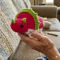 Dragonfruiteratops Amigurumi Pattern step 1 - construction progress
