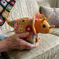 Plod the African Flower Triceratops Amigurumi Pattern step 1 - construction progress