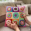 Crochet Cushion Pattern step 4 - final assembly and finishing