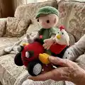 Farmer Teun and tractor Amigurumi Pattern step 1 - construction progress