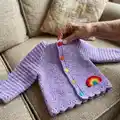 Simple Playdays Cardigan Pattern step 1 - construction progress