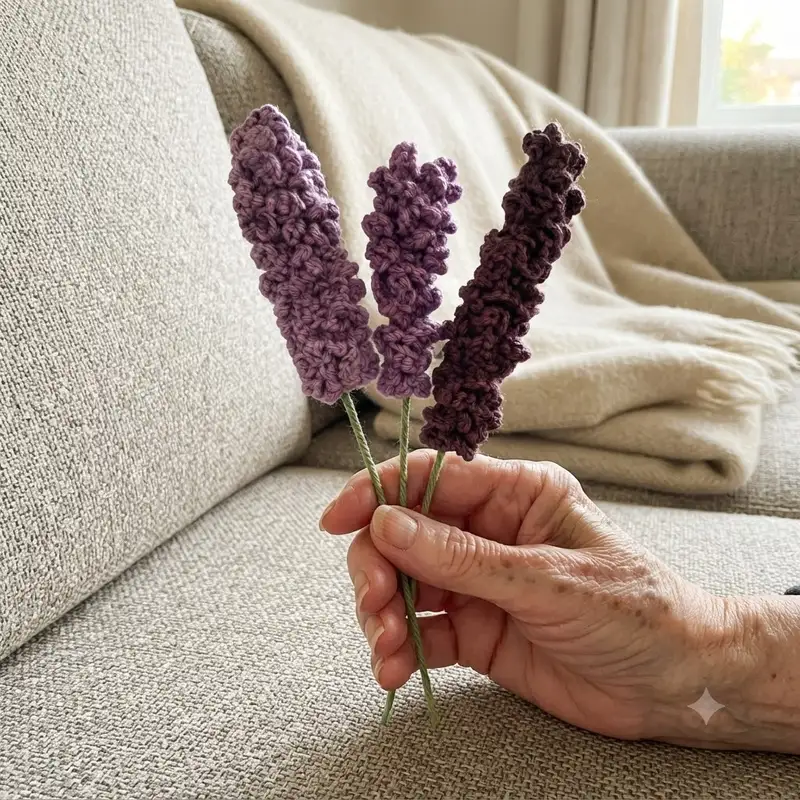 Complimentary Beginner Friendly crochet pattern: Lavender Plant Pattern - Simple to follow guide