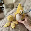 Lemon Gnome Amigurumi Pattern step 4 - final assembly and finishing