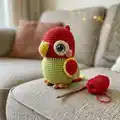 Lovebird and Parrot Amigurumi Pattern step 3 - details and accessories