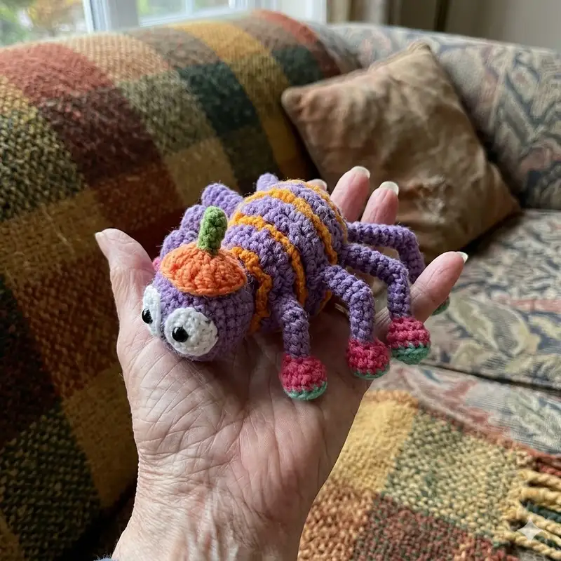 Complimentary Intermediate crochet pattern: Spinderella the Spider Amigurumi Pattern - Simple to follow guide