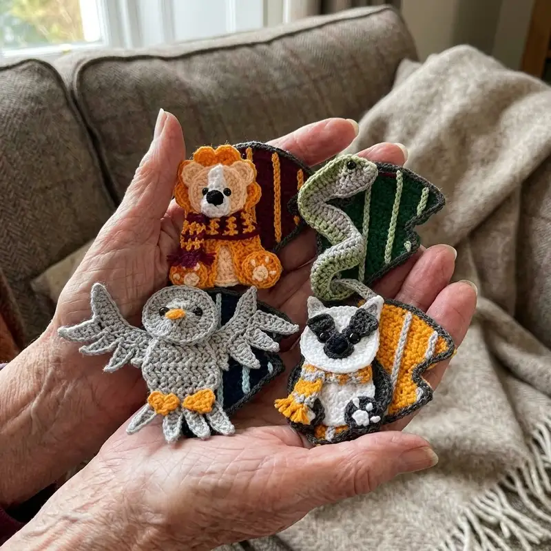 Complimentary Intermediate crochet pattern: Houses of Wizardry Crochet Pattern - Simple to follow guide
