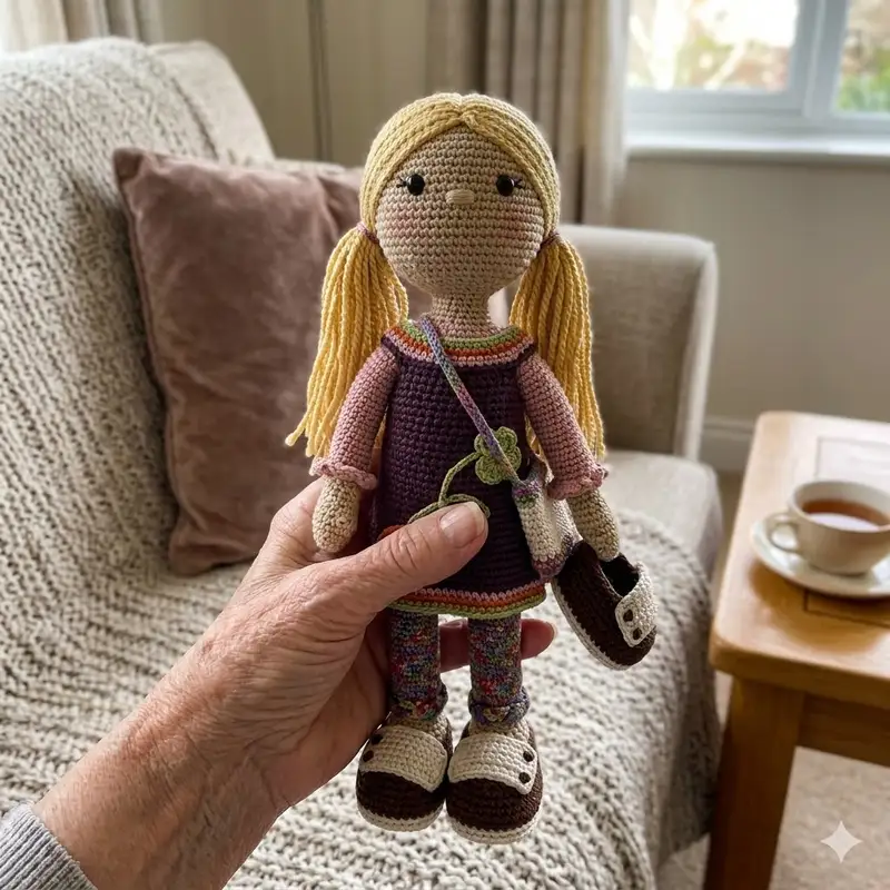 Complimentary Intermediate crochet pattern: Emma Doll Amigurumi Pattern - Simple to follow guide